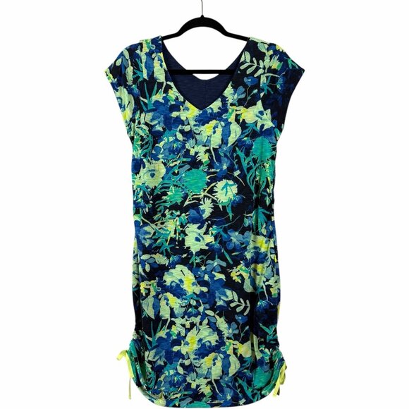 Title Nine Women’s Reversible Flow 2 In 1 Dress Floral V Neck Pullover Size M - Picture 2 of 6